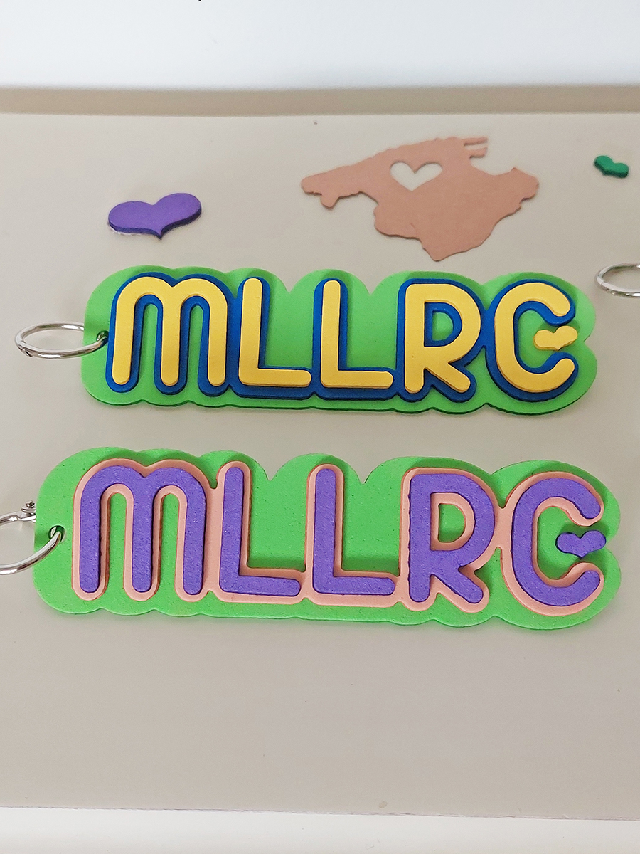 Schlüsselband / Schlüsselanhänger „MLLRC mit Herz“ MOOSGUMMI