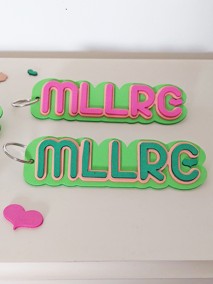 Ansicht 2 von Schlüsselband / Schlüsselanhänger „MLLRC mit Herz“ MOOSGUMMI