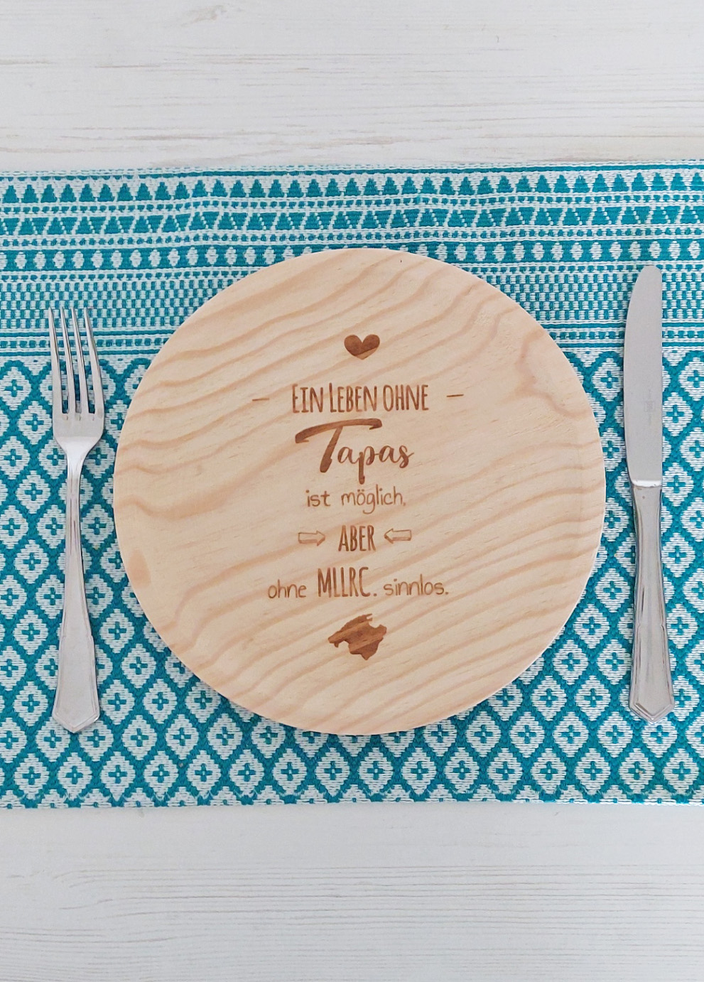 Tapasteller 24 cm „Liebe Vino MLLRC“ Mallorca