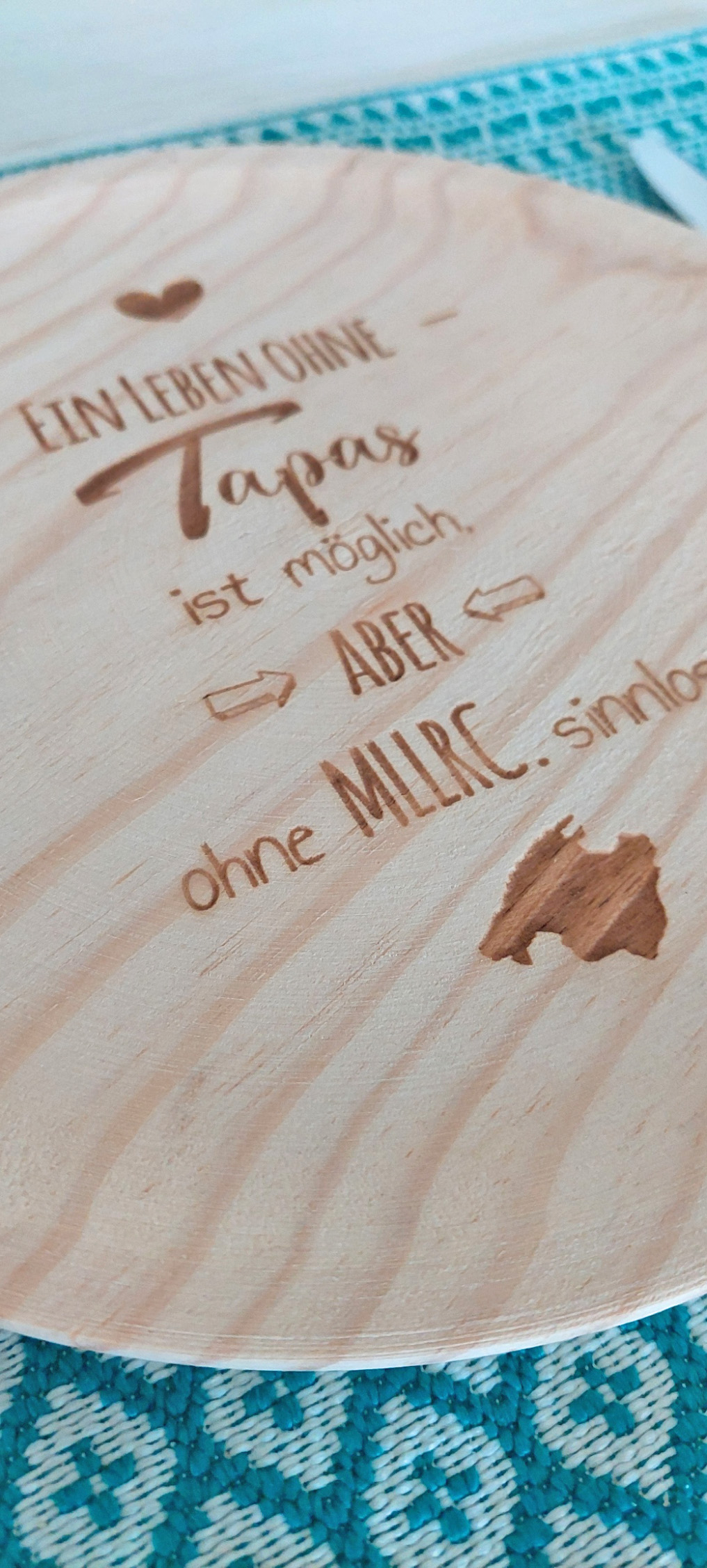 Ansicht 2 von Tapasteller 24 cm „Liebe Vino MLLRC“ Mallorca