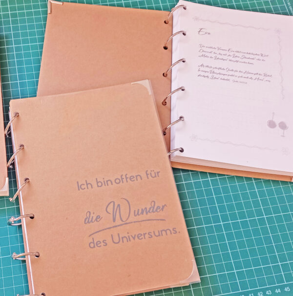 Notizbuch TITELSEITE + individuelle Seite