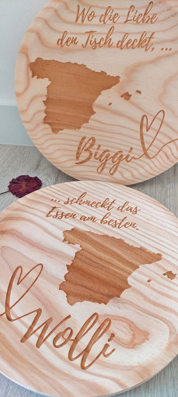 Brotzeitbretter Pärchen Einweihung