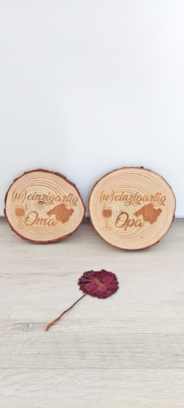 (w) einzigartig OMA & OPA Weinuntersetzer