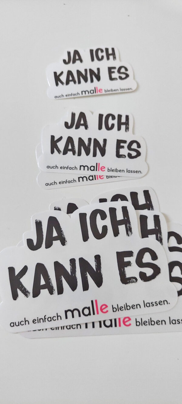 Aufkleber „Ja, ich kann es auch einfach Malle bleiben lassen“