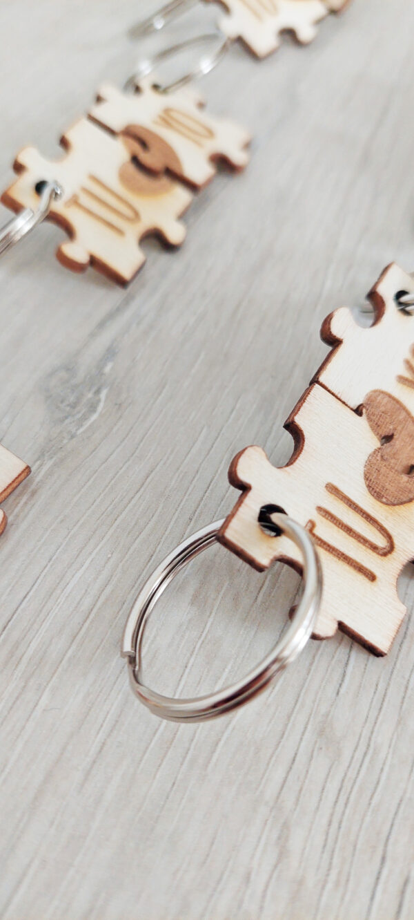 Puzzleteile Schlüsselanhänger TU & YO
