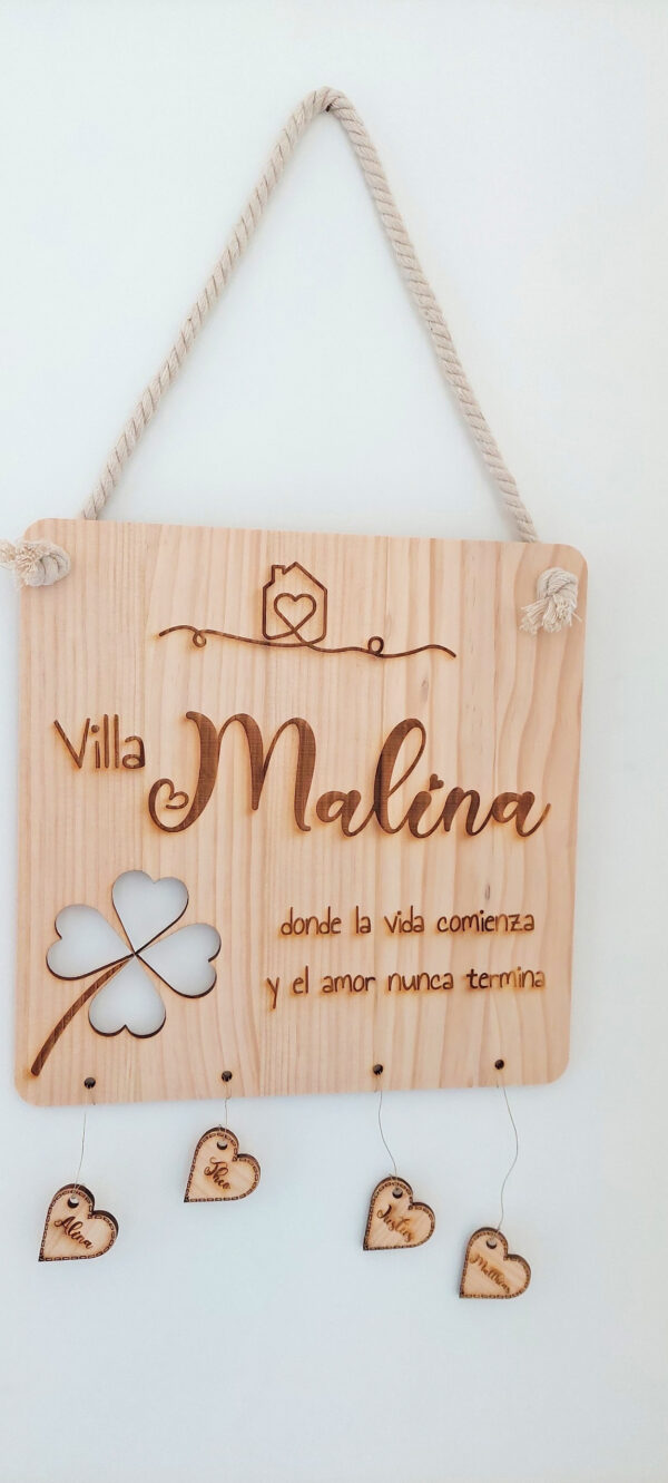 Türschild Holz VILLA