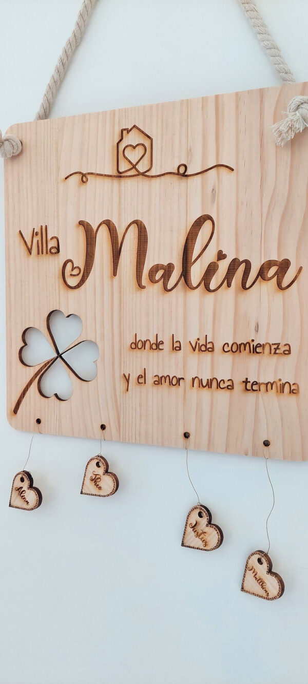 Türschild Holz VILLA