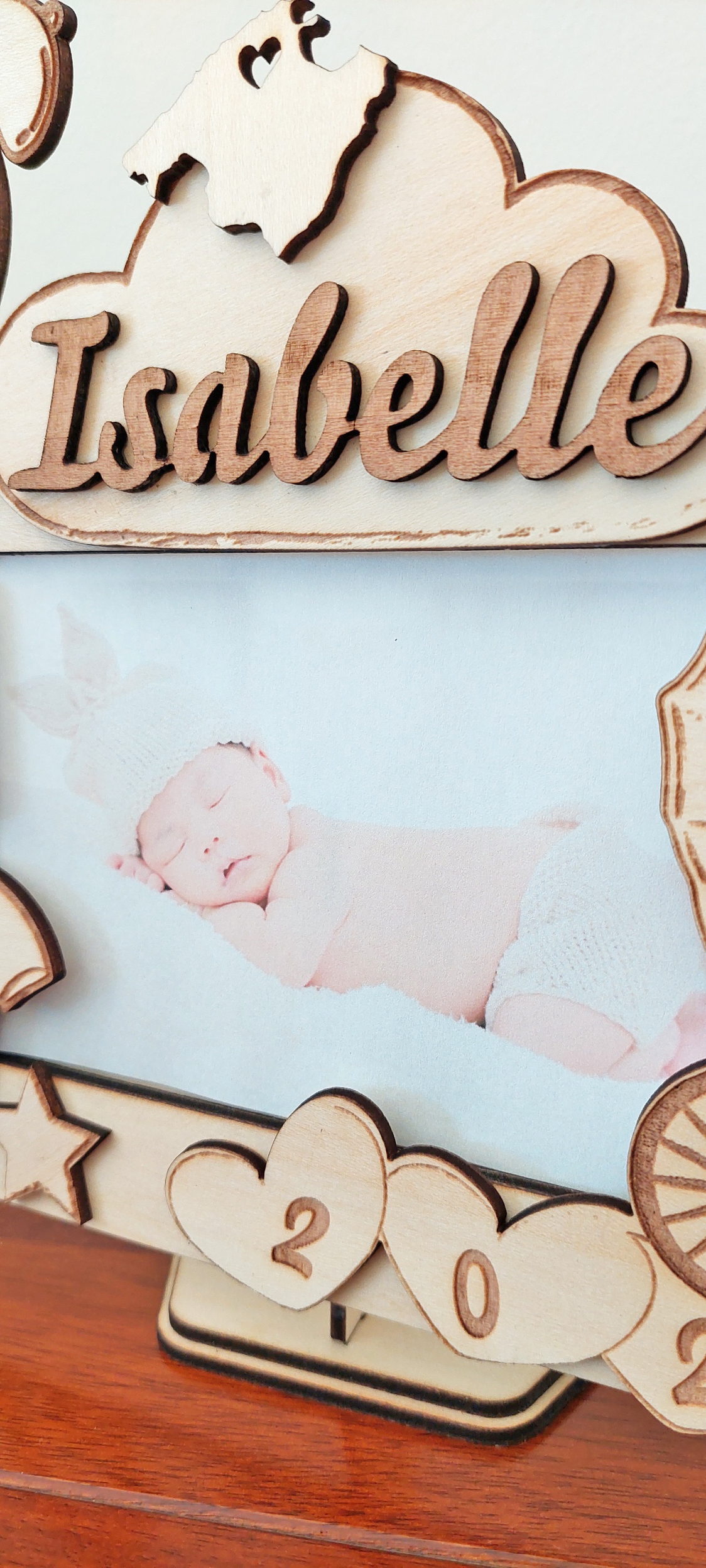 Fotorahmen Bilderrahmen Geburtsrahmen personalisiert