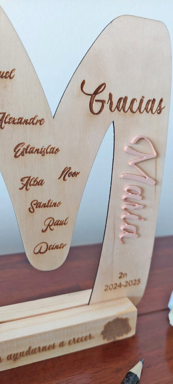 Buchstabe "GRACIAS" für Lehrer und Lehrerinnen