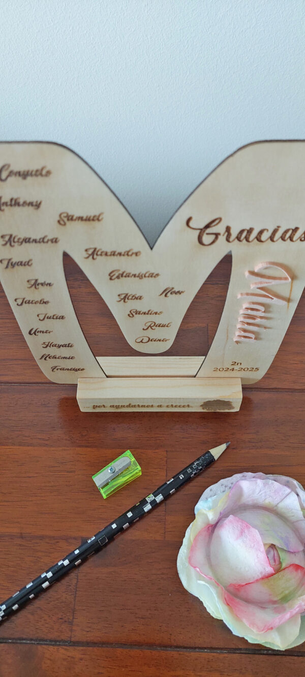 Buchstabe "GRACIAS" für Lehrer und Lehrerinnen