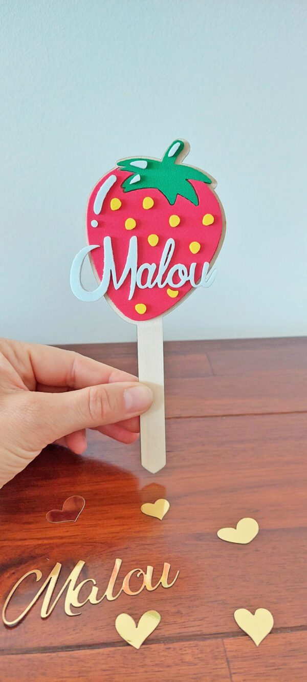 Personalisierter Cake Topper - Tortenspicker