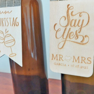 Weinflasche Anhänger Flaschenanhänger Hochzeit