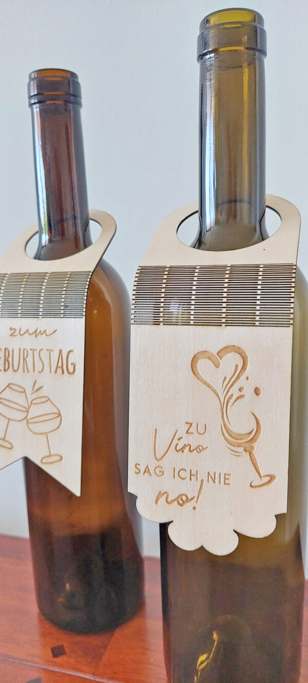 Weinflasche Anhänger Flaschenanhänger Hochzeit