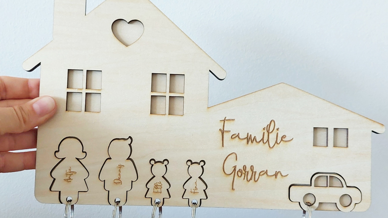 Schlüsselbrett „Familie“ Puzzleteile