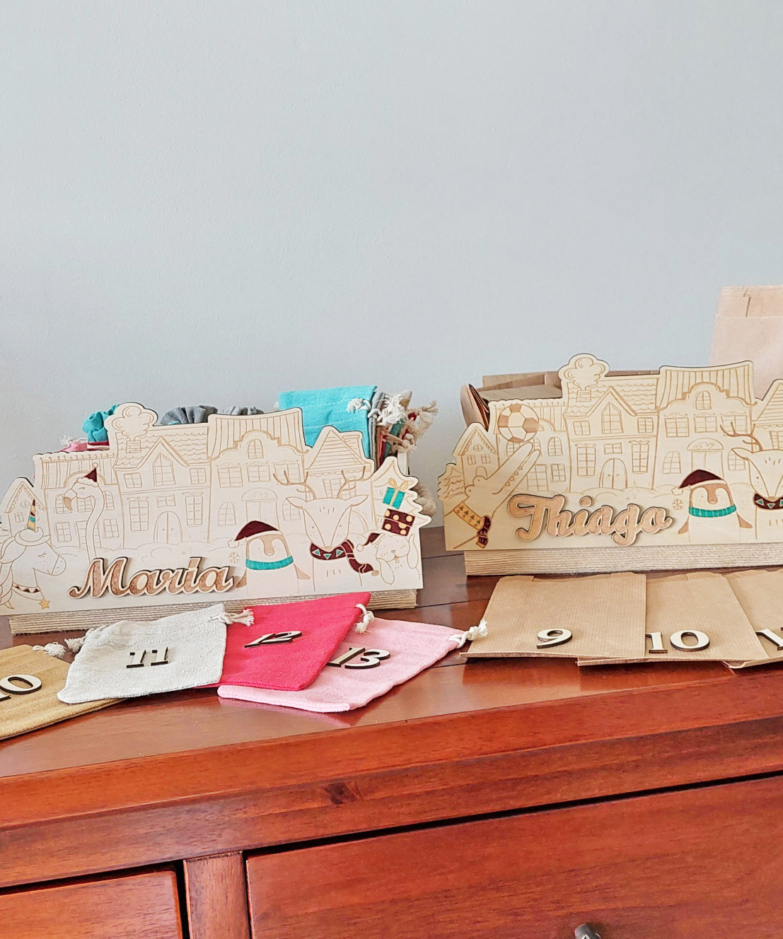 Adventskalender Holzbox - personalisiert