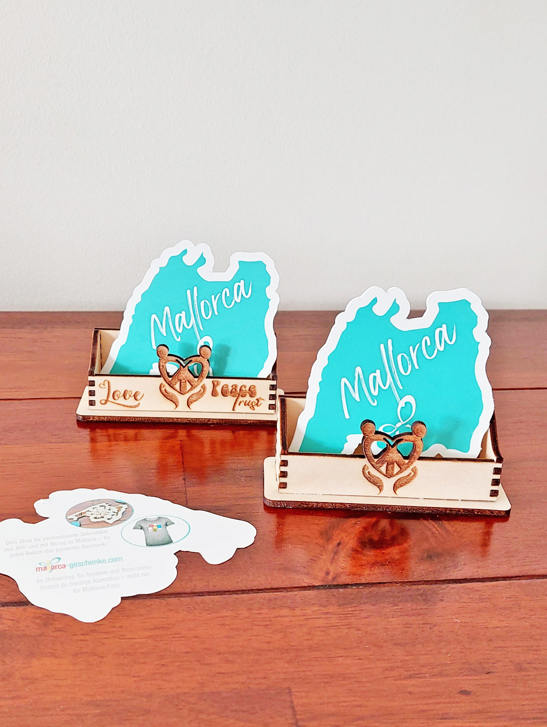 Visitenkartenständer Holzständer für Visitenkarten