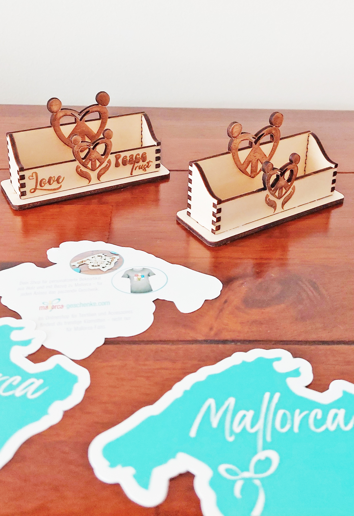 Visitenkartenständer Holzständer für Visitenkarten