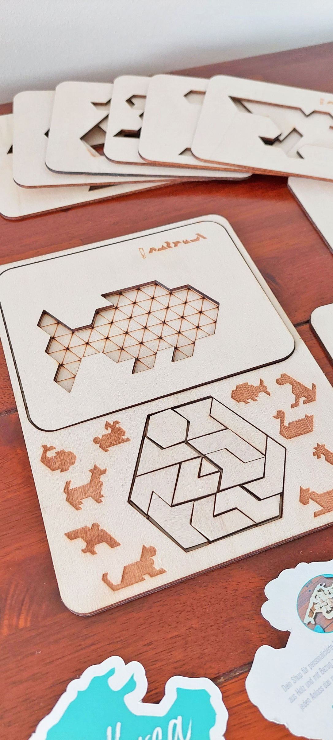 Tierpuzzle Holz Holzpuzzle Holzmagnete