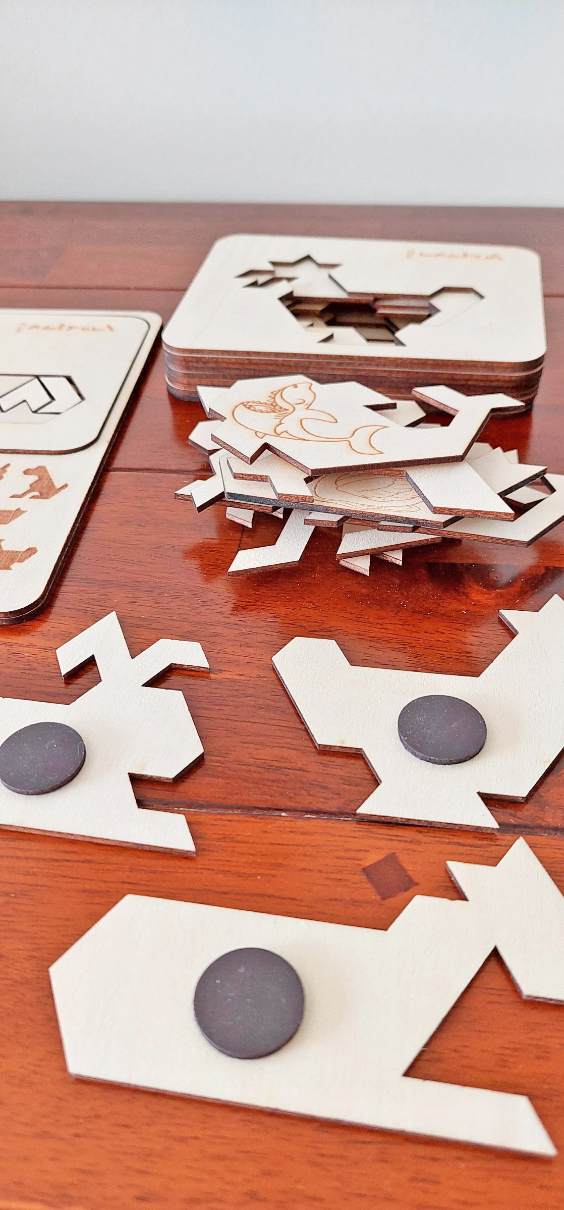 Tierpuzzle Holz Holzpuzzle Holzmagnete Puzzle