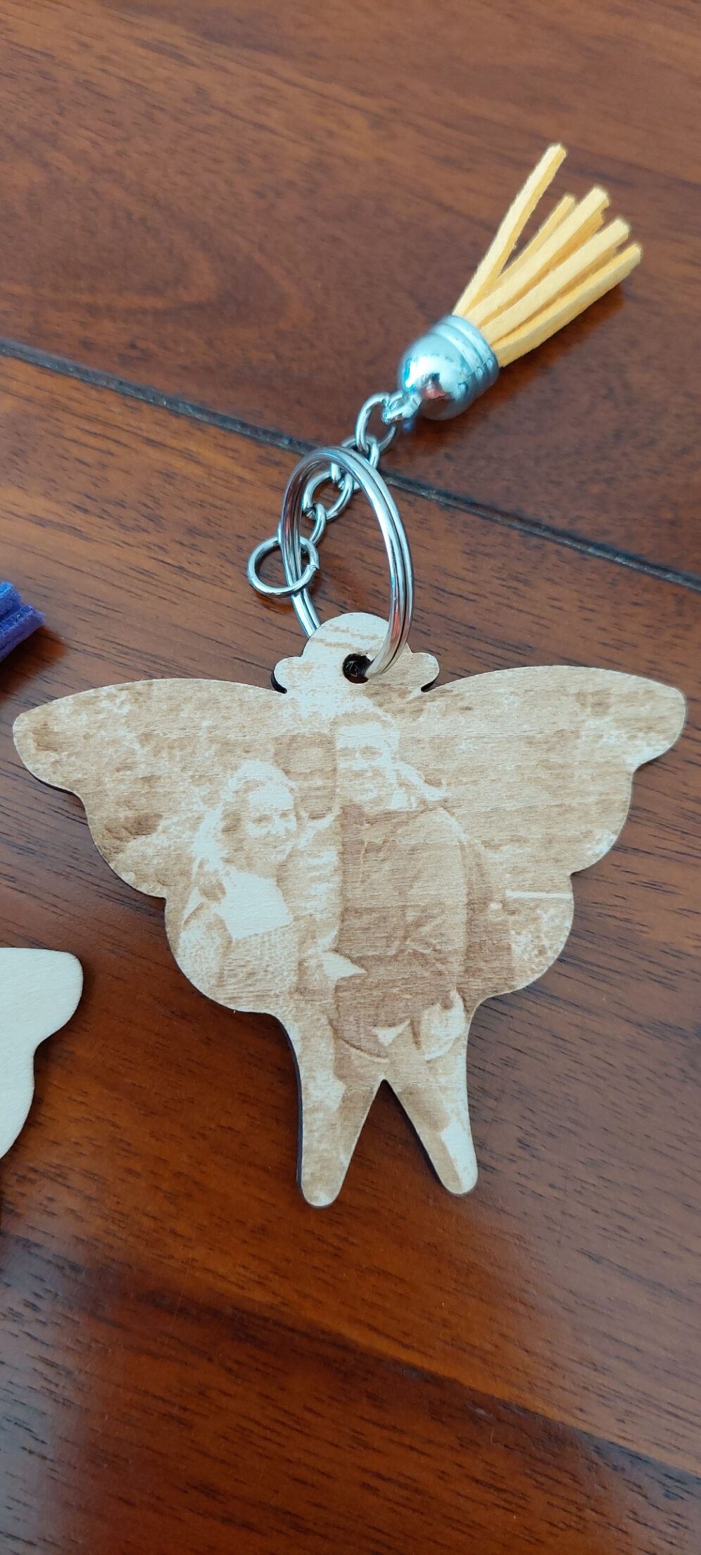 Schlüsselanhänger Anhänger Holz Engel