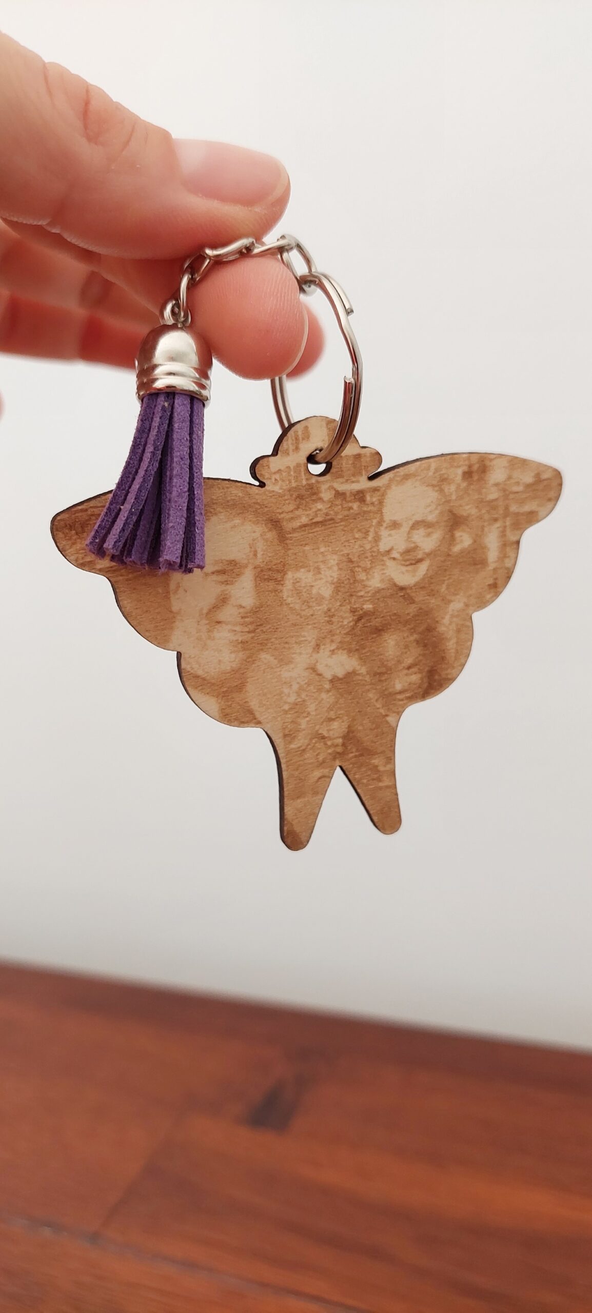 Schlüsselanhänger Anhänger Holz Engel