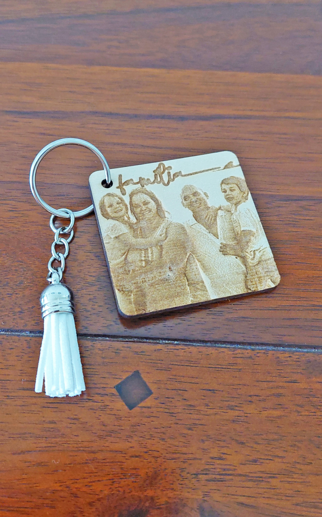 Schlüsselanhänger Anhänger Holz Familie personalisiert