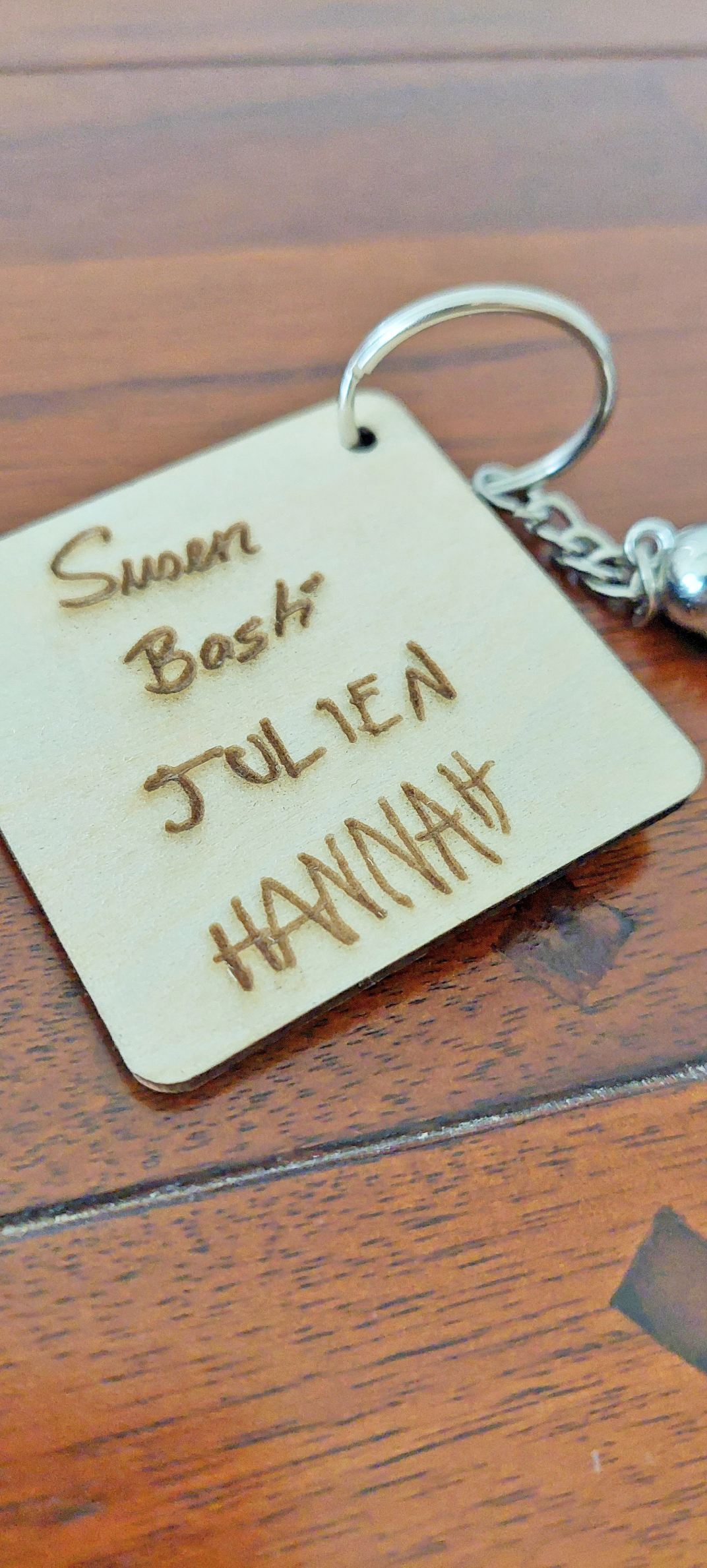 Schlüsselanhänger Anhänger Holz Familie personalisiert