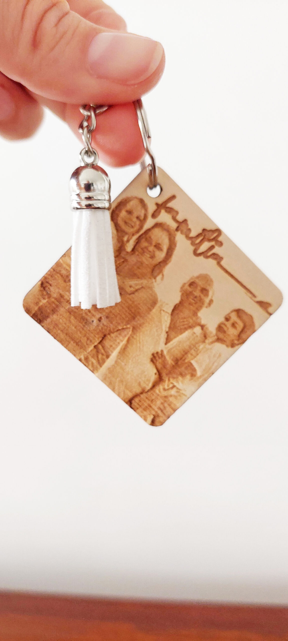 Schlüsselanhänger Anhänger Holz Familie personalisiert