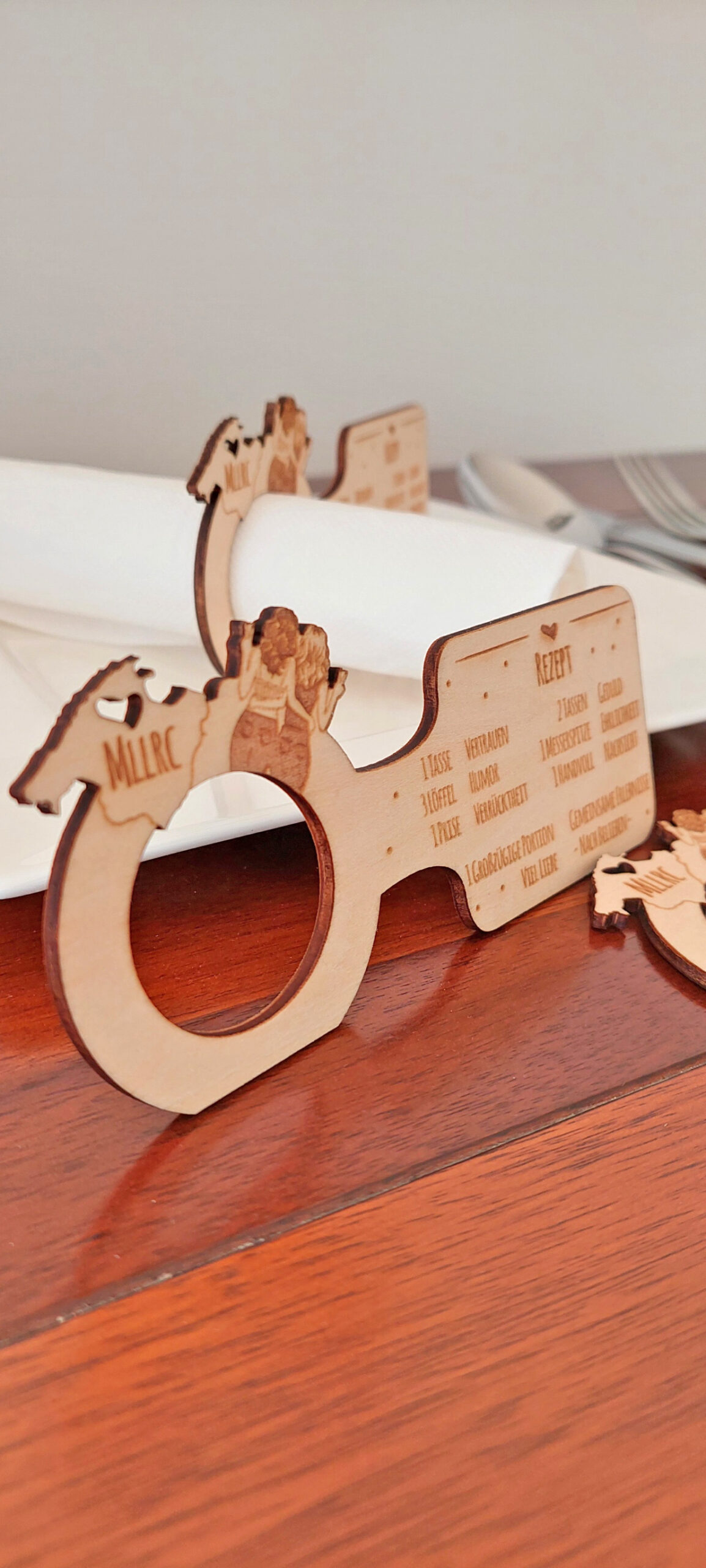 Serviettenring Serviettenhalter Holz "Freundinnen Mallorca"