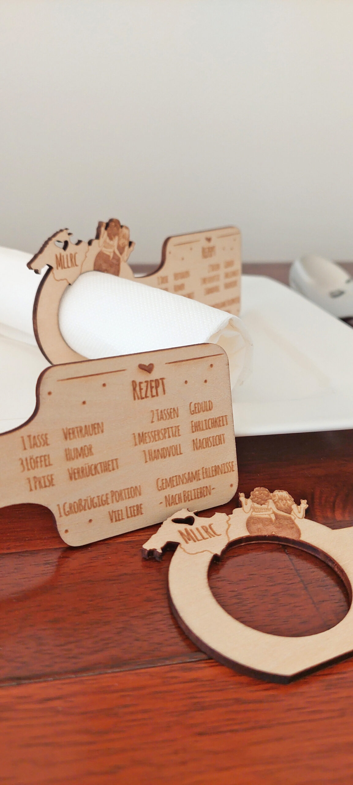 Serviettenring Serviettenhalter Holz "Freundinnen Mallorca"