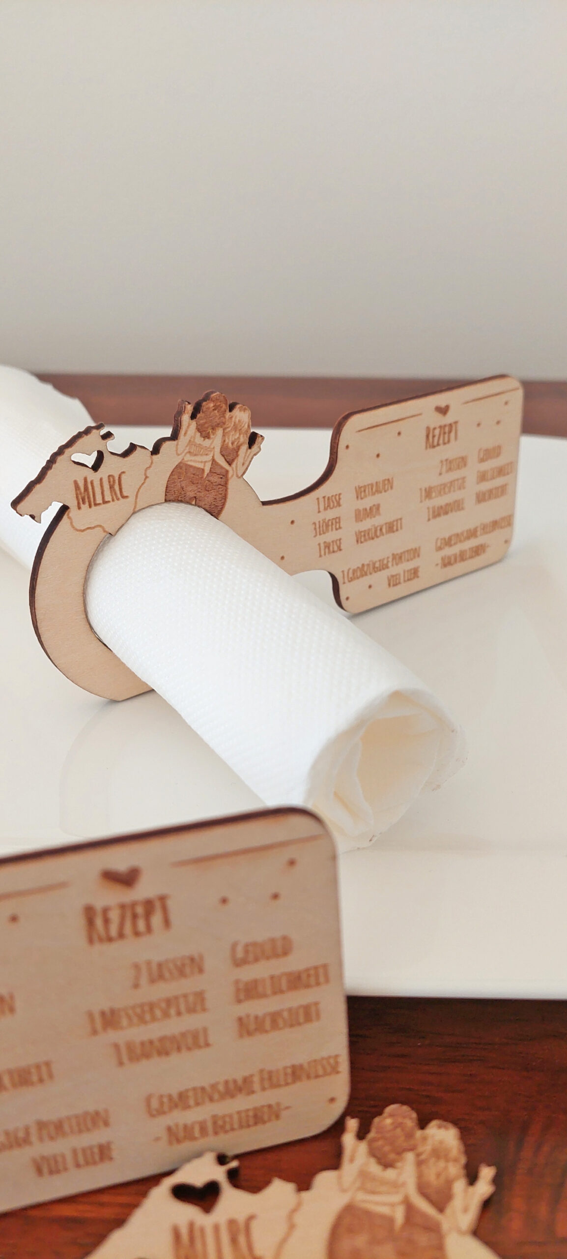 Serviettenring Serviettenhalter Holz "Freundinnen Mallorca"