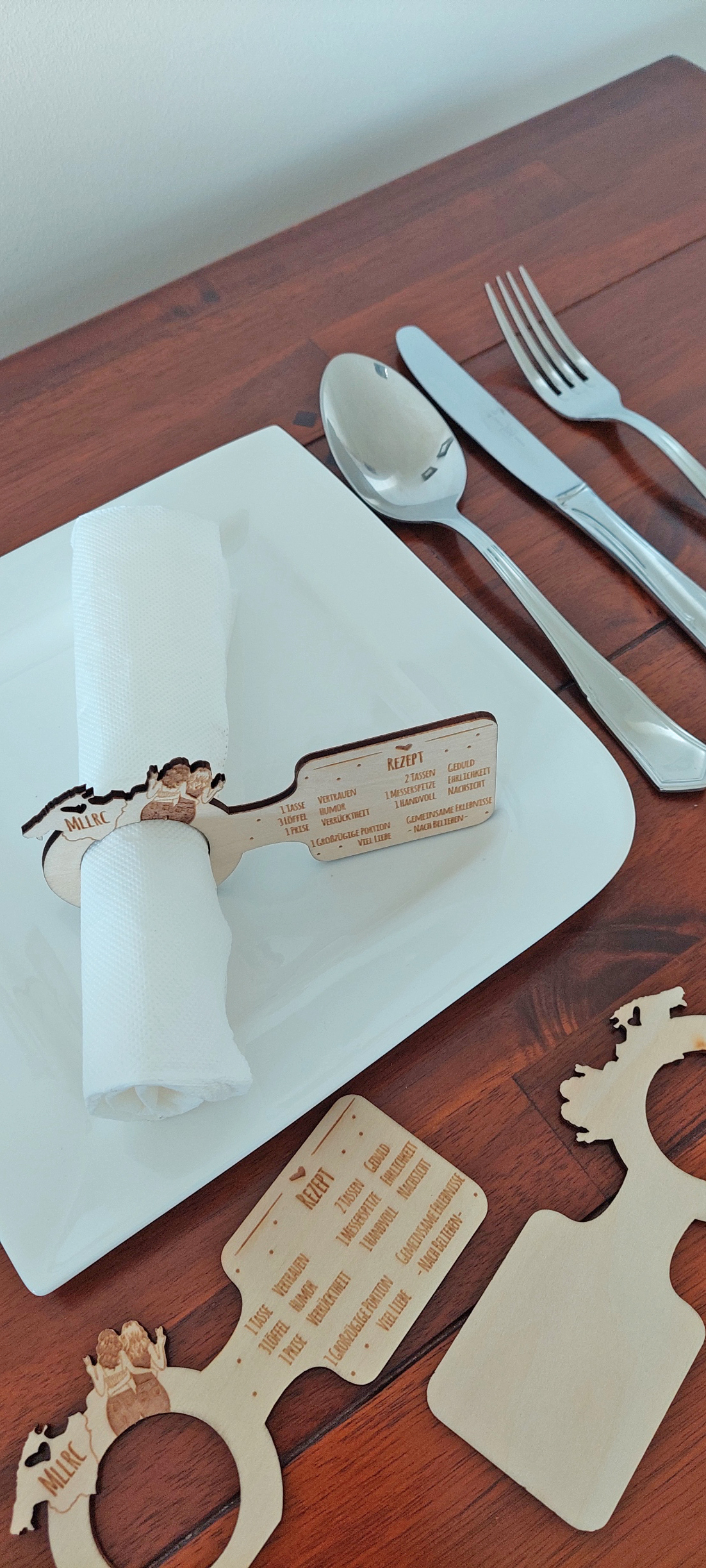 Serviettenring Serviettenhalter Holz "Freundinnen Mallorca"