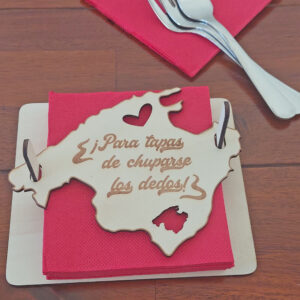 Serviettenhalter Mallorca aus Holz / Portaservilletas